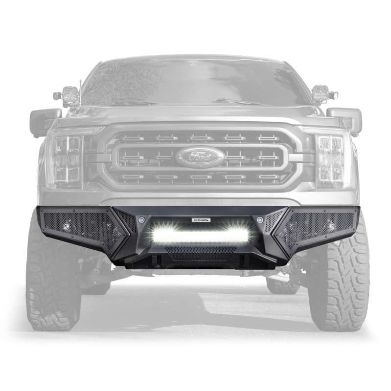 Ford F-150 Bumper - Front - Go Rhino - Element with Power Bar - Textured Black - `21-`23